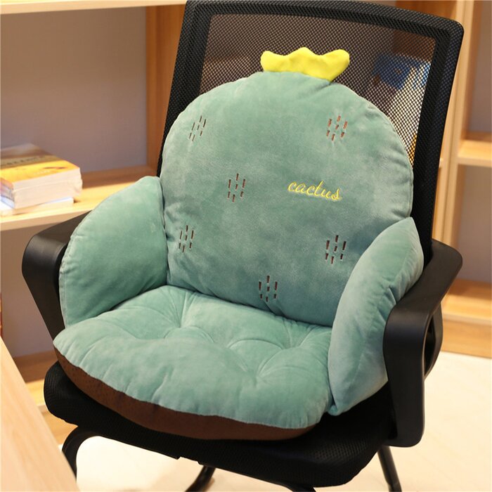 Creative Office Chair Pillow Plush Back Seat Cushion 